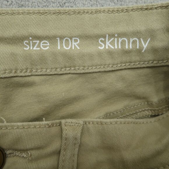 New Directions Jeans Women's Size 10R Beige Mid-Rise Skinny Denim 26" Inseam - Picture 13 of 15